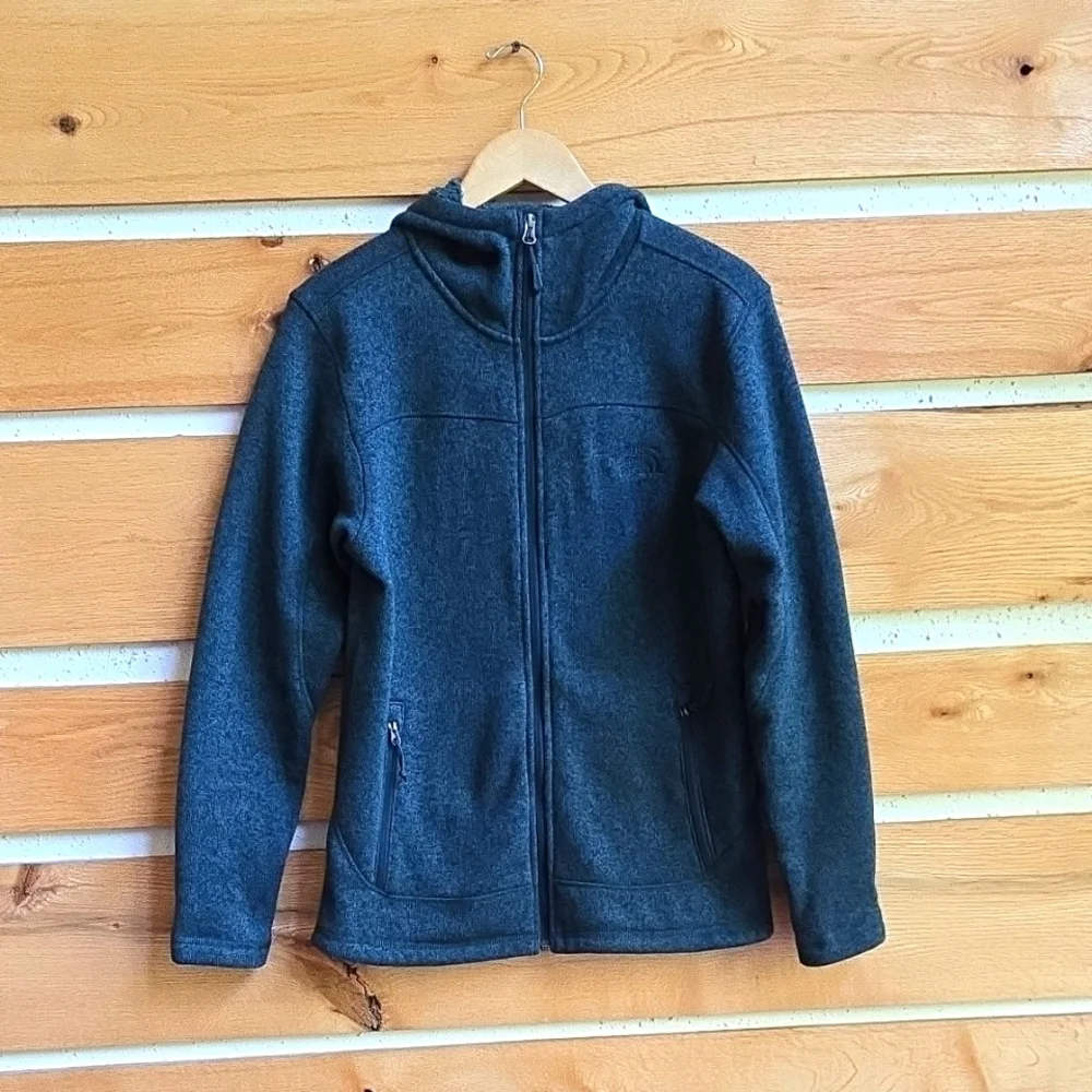 The North Face Dark Green Fleece Zip-Up Hoodie‎ Sz. S Jacket